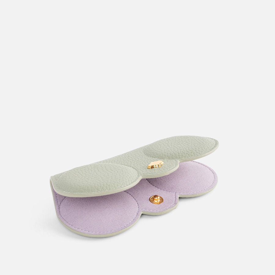 Sunglasses Case | Sage | Vegan Leather Gold Plated