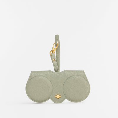 Sunglasses Case | Sage | Vegan Leather Gold Plated