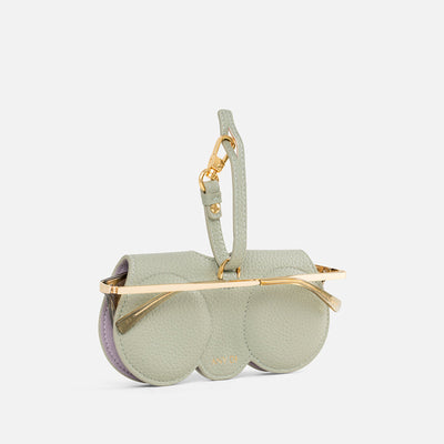 Sunglasses Case | Sage | Vegan Leather Gold Plated