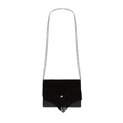 ANY DI Emblem Bag Fringes Black Silver Accessories