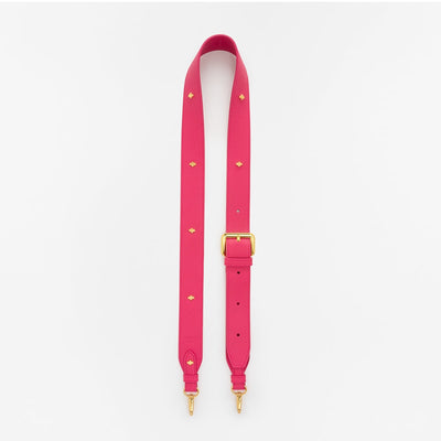 Crossbody Phone Strap | Fuchsia | Vegan Leather 24K Gold Plated