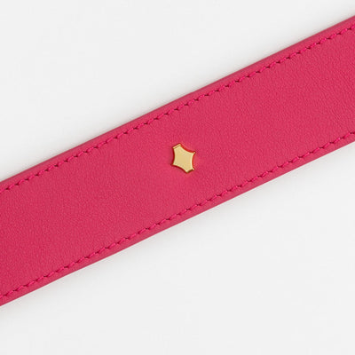 Crossbody Phone Strap | Fuchsia | Vegan Leather 24K Gold Plated