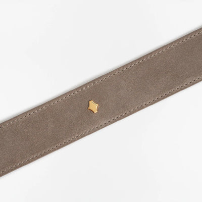 Crossbody Phone Strap | Taupe | Suede & Nappa Leather 24K Gold Plated