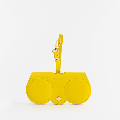 Sunglasses Case | Lemon | Nappa Leather Gold Plated