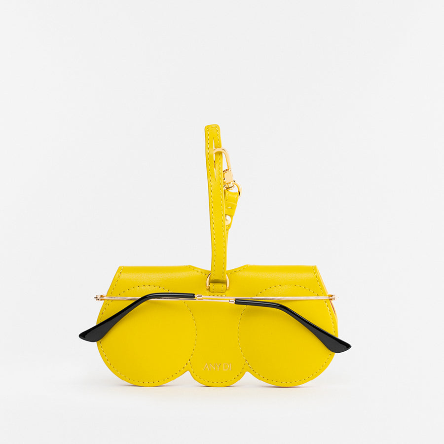 Sunglasses Case | Lemon | Nappa Leather Gold Plated