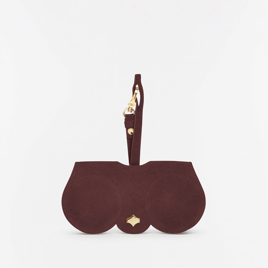 Sunglasses Case | Açai |  Leather 24K Gold Plated