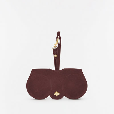 Sunglasses Case | Açai |  Leather 24K Gold Plated