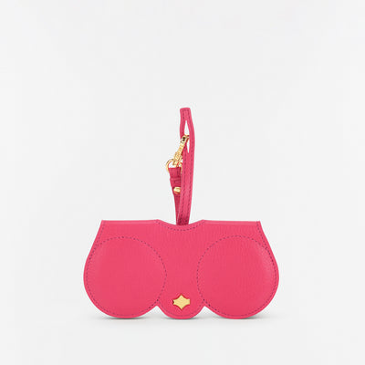 Sunglasses Case | Fuchsia | Nappa Leather 24K Gold Plated