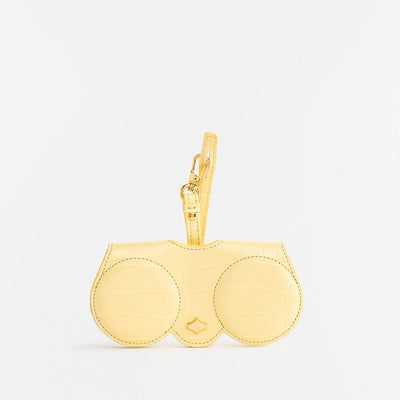 Sunglasses Case | Croco Banana | Vegan Leather Gold Plated