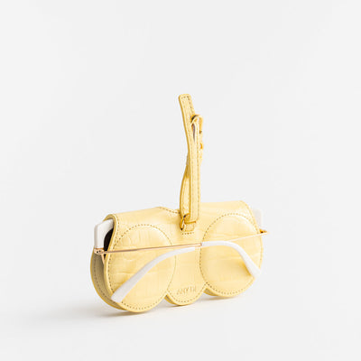 Sunglasses Case | Croco Banana | Vegan Leather Gold Plated