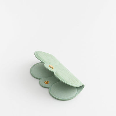 Sunglasses Case | Croco Mint | Vegan Leather Gold Plated