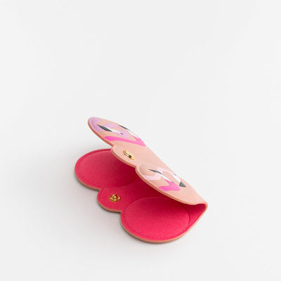 Sunglasses Case | flamingo | Vegan Leather Gold Plated