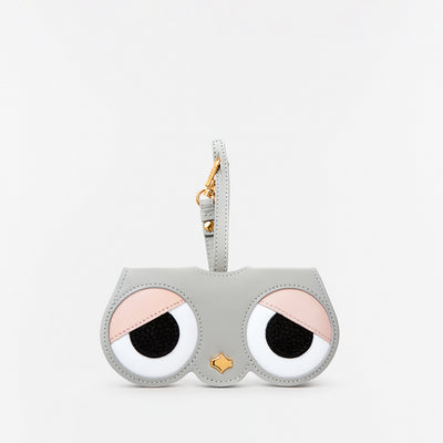 Sunglasses Case | Sad Cat | Nappa Leather Gold Plated