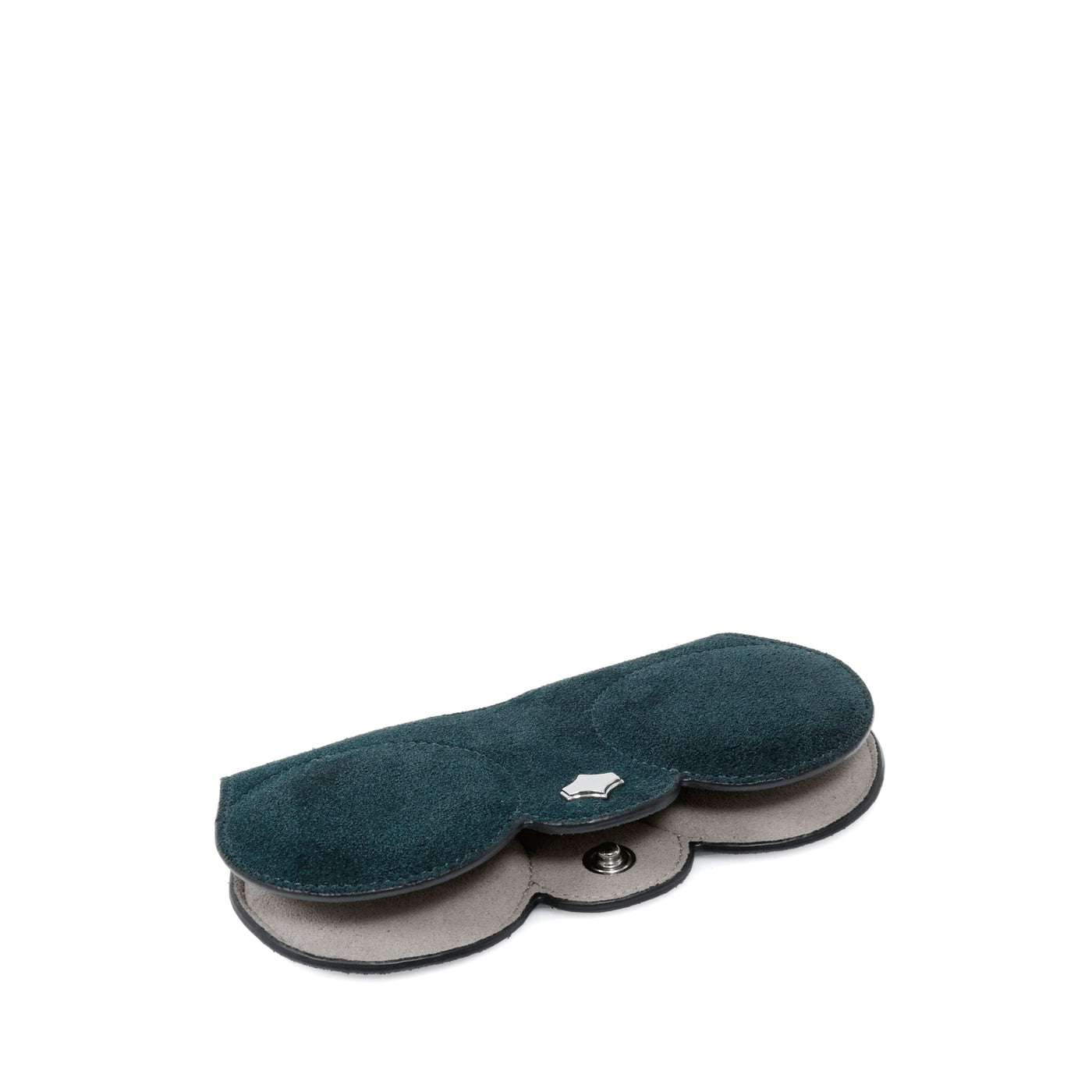 Sunglasses Case | Petrol | Suede Leather Silver Plated